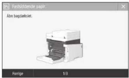 CANON iSENSYS MF633Cdw - Der er opstået et papirstop - 1