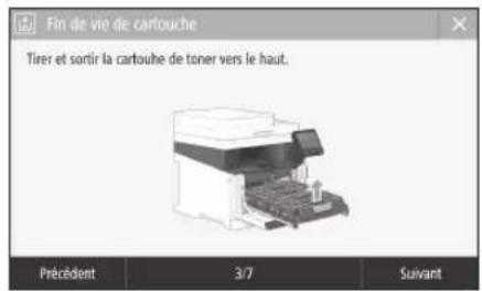 CANON iSENSYS MF633Cdw - Remplacement des cartouches de toner - 1