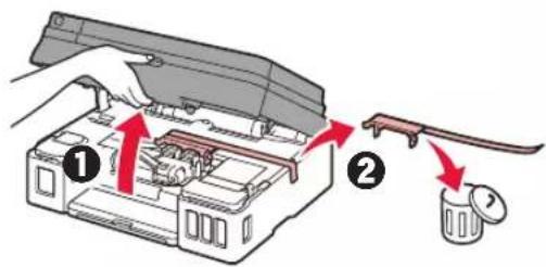 CANON PIXMA G4510 - Retirar los materiales de proteccion - 2