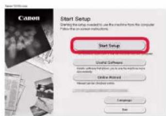 CANON PIXMA G4510 - Click Start Setup. - 1