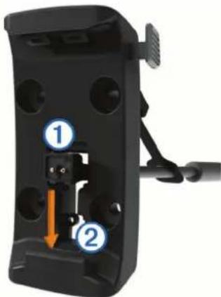 GARMIN Zumo 346 LMTS - Installation des cables d'alimentation sur le support de montage pour moto - 1