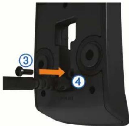 GARMIN Zumo 346 LMTS - Installation des cables d'alimentation sur le support de montage pour moto - 2