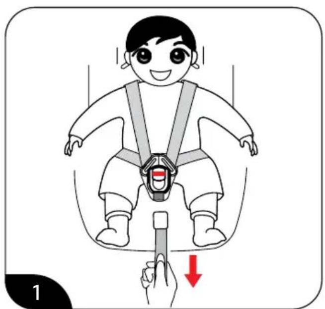 Baninni Twirl 360 Isofix - Afbeelding 2: Draai de harnas los. - 1