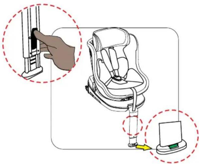 Baninni Twirl 360 Isofix - ADJUST THE LENGTH OF SUPPORT LEG - 1
