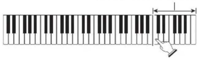 CASIO CTX800 - Spécifiez la fondamentale de l'accord que vous souhaitez rechercher en utilisant les touches [80] et [+], ou en appuyant sur la touche du clavier qui correspond à la fondamentale. - 1