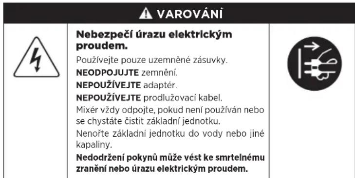 Vitamix Ascent A3500i - VAROVÁNÍ: Abyste pri používáni mixéru Vitamix* zabrànili riziku vázného zranění, dodržujte základní bezpečnostní opatřění včetné námísludjiciho. PRED POUZITÍM MIXÉRU SI PRECTÉTE VŠECHNY POKYNY, BEZPEÇNOSTní UPOZORÑÉNÍ A VAROVÁNÍ. - 1
