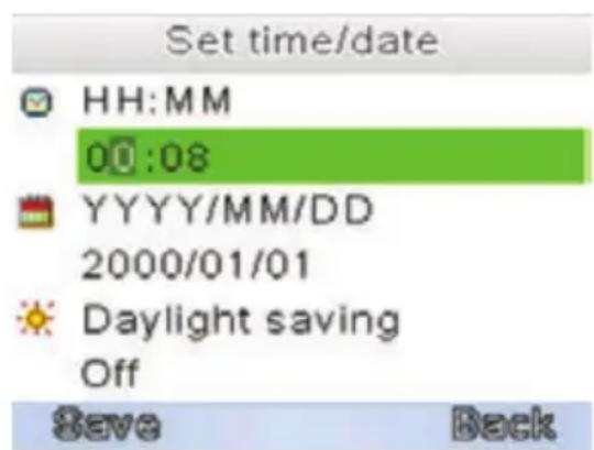 Luvion Easy - MENU > INSTELLINGEN > LCD VERLICHTING - 2