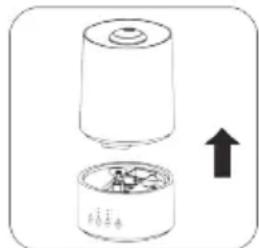 MEDISANA AH 661 - Riempi-mentation e svuota-mentation del serbatoio dell'acqua - 1
