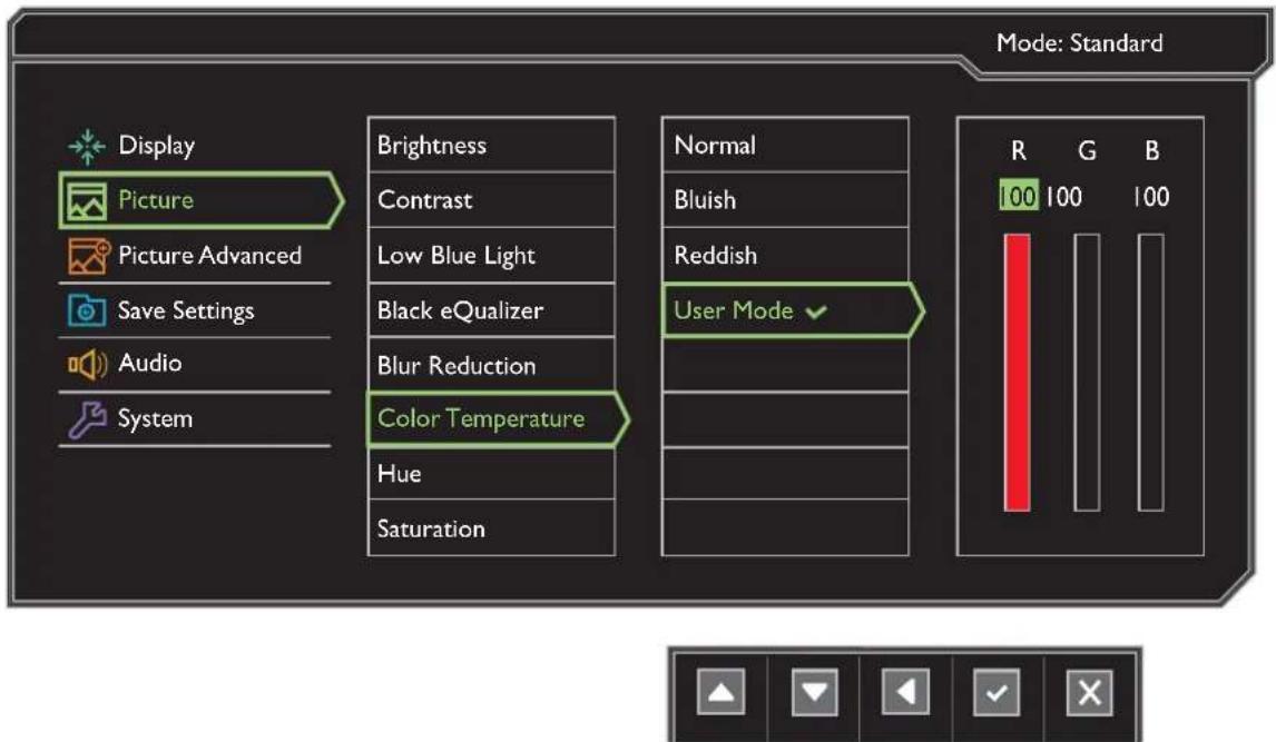 BENQ Zowie XL2411P - Menu Image - 1