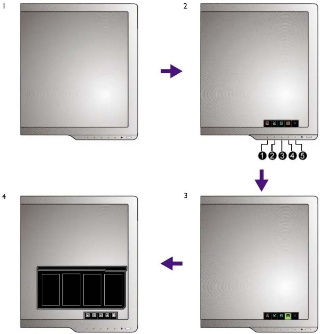 BENQ Zowie XL2411P - Utilisation de base des menus - 1