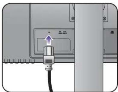 BENQ GL2706PQ - Connectez le câble d'alimentation au moniteur. - 1
