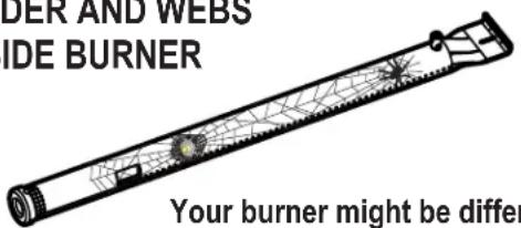 CHAR BROIL 463276517 - SPIDER AND WEBS INSIDE BURNER - 1