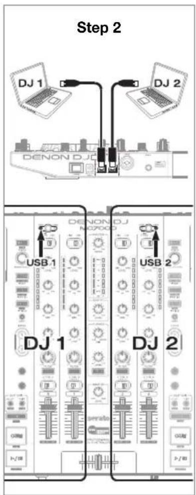 DENON MC7000 - To transition between DJs: - 2