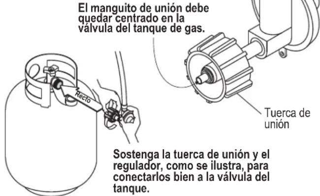 CHAR BROIL 463277017 - Como conectar el regulador al tanque de gas propano - 3