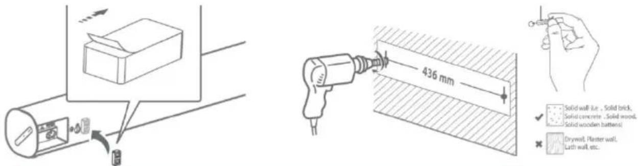 SCHNEIDER Comsumer SC300SND - Montaje en pared de la barra de sonido - 1