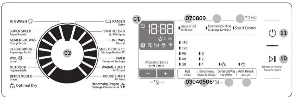 SAMSUNG DV80N62532WEN - Bedienfeld - 2