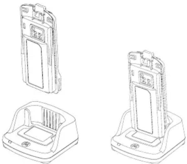 MOTOROLA XT460 - Зарядка с использованием одноместного зарядного устройства с подставкой - 2