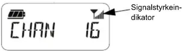 MOTOROLA XT460 - Signalstyrka och Kanal upptagen - 1