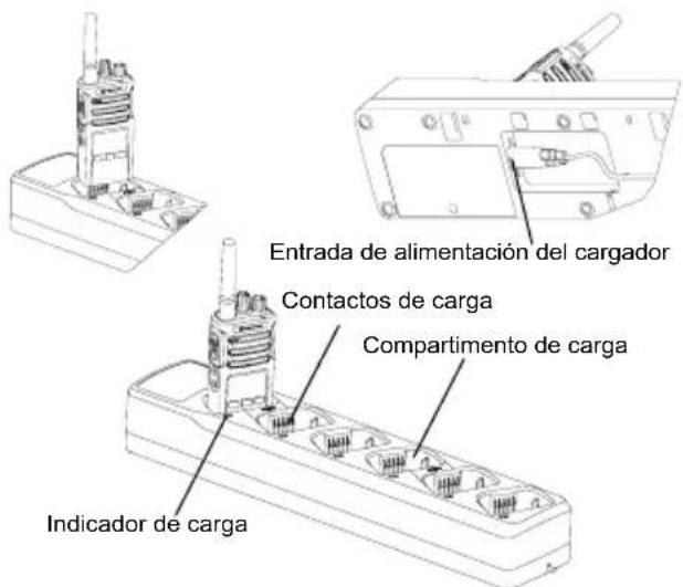 MOTOROLA XT460 - Carga de la radio y la batería utilizando un cargador para varias unidades (MUC) (accesorio opcional) - 1