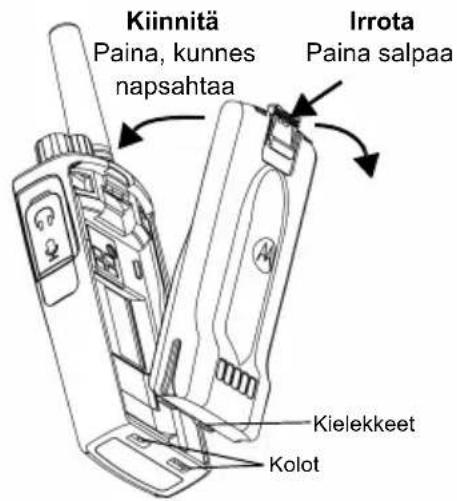MOTOROLA XT460 - Litiumioniakun asentaminen - 1