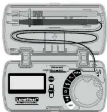 Laserliner MultiMeterPocketBox - 2ixation des pointes de mesure - 2