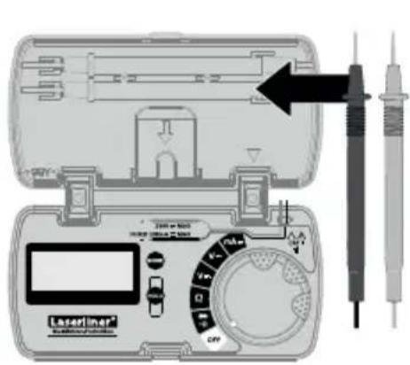 Laserliner MultiMeterPocketBox - 2ε Στερώωη των ακροδεκτών μέτρησης - 1
