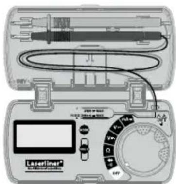 Laserliner MultiMeterPocketBox - Attaching the test prods - 2