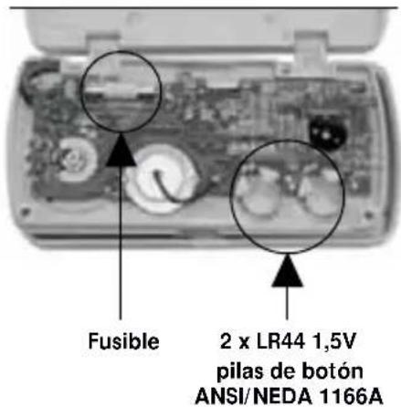 Laserliner MultiMeterPocketBox - 1olocacion de las pilas / Cambio del fusible - 2