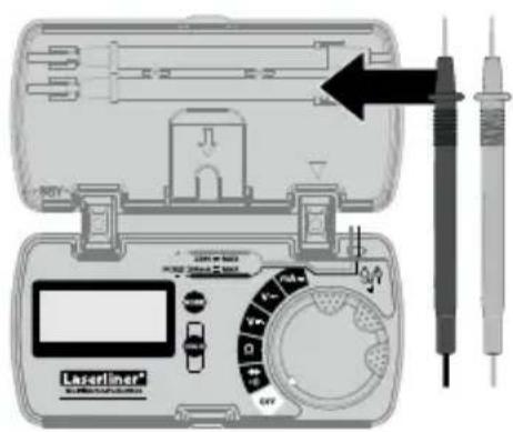 Laserliner MultiMeterPocketBox - fixação das pontas de medicacao - 1