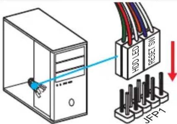 MSI B250M PROVDH - JFP1, JFP2: Pa3bembl nepeDnei naHei - 1