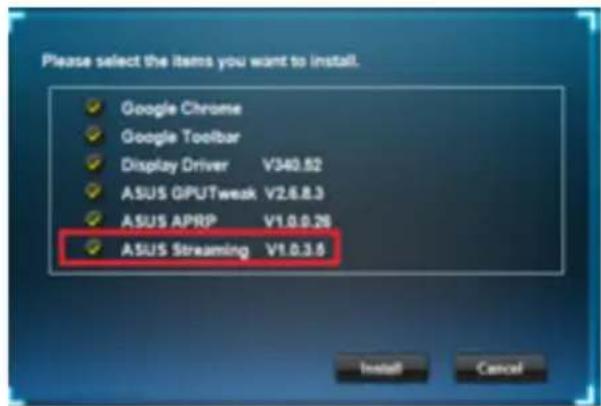 ASUS Strix GTX 1060 O6G Gaming - Instalar ASUS Streaming en Windows Vista y Windows 8.1 / 8 / 7 (32/64 bit) - 2