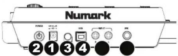 NUMARK NVII - Pannello posteriore - 1