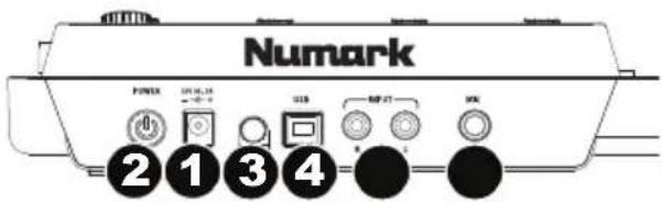 NUMARK NVII - Panneau arrière - 1