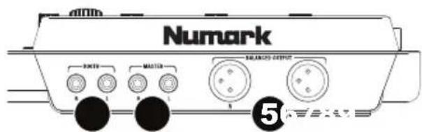 NUMARK NVII - Panel trasero - 2