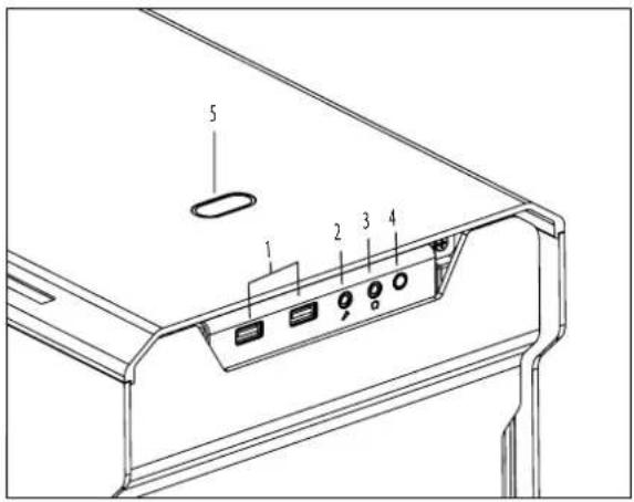 Phanteks Enthoo Evolv ATX - FRONT I/O - 1