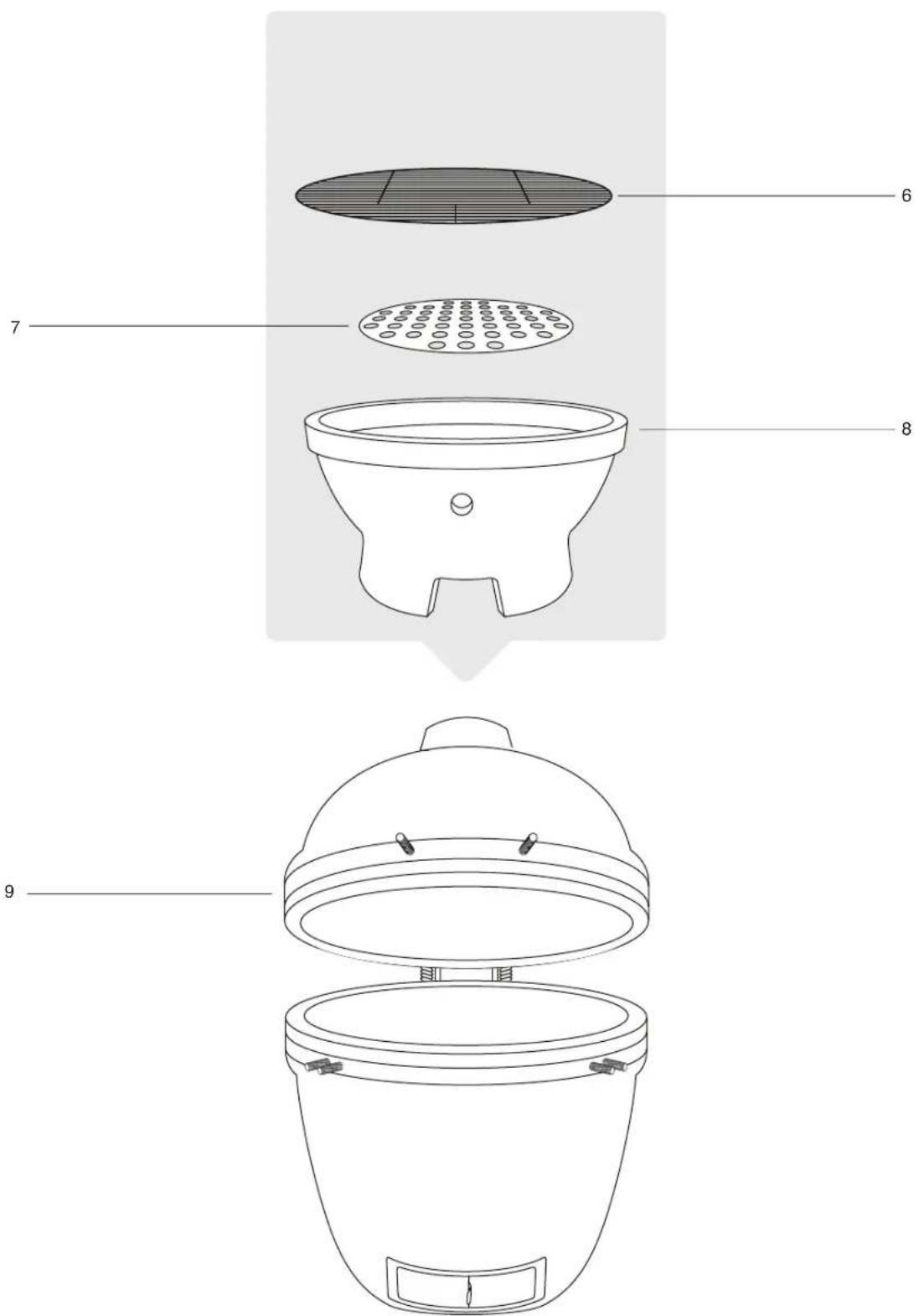 Patton Kamado 16” Table Chef - MONTAGGIO - 3