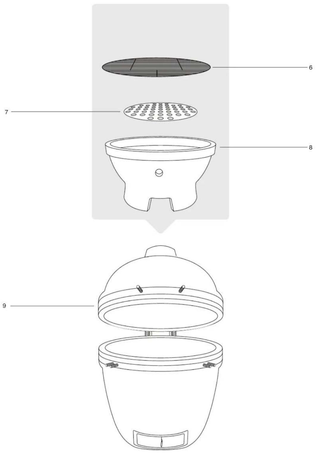 Patton Kamado 16” Table Chef - MONTAGE - 3