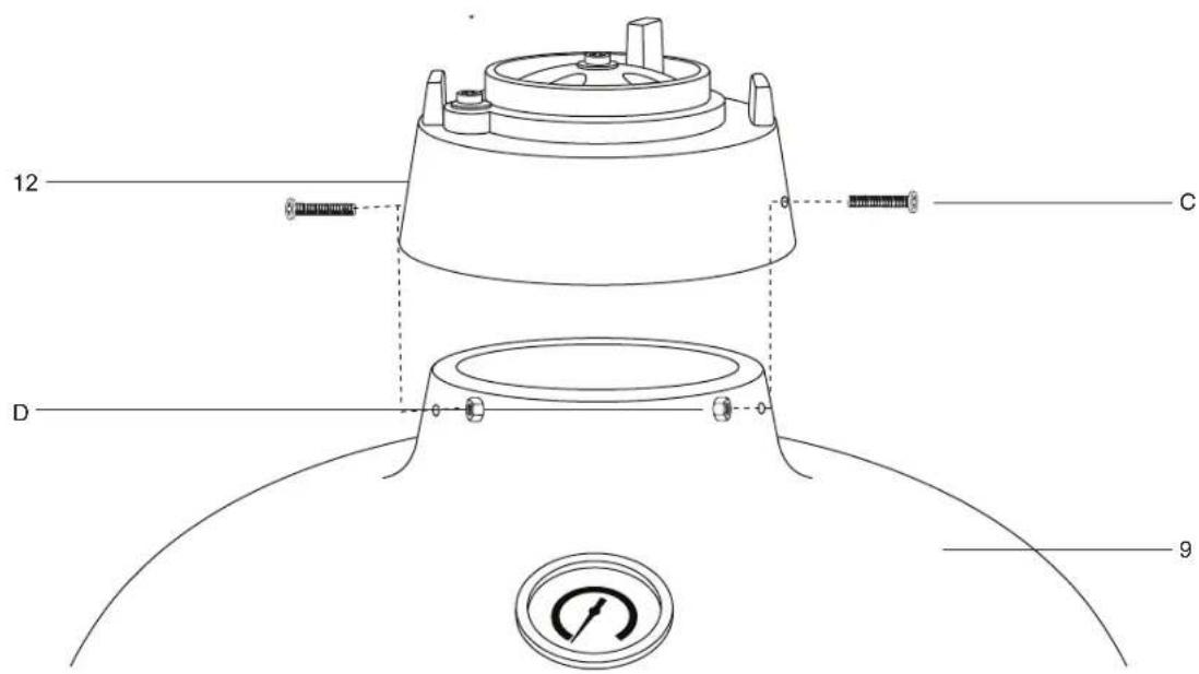 Patton Kamado 16” Table Chef - MONTAGE - 5