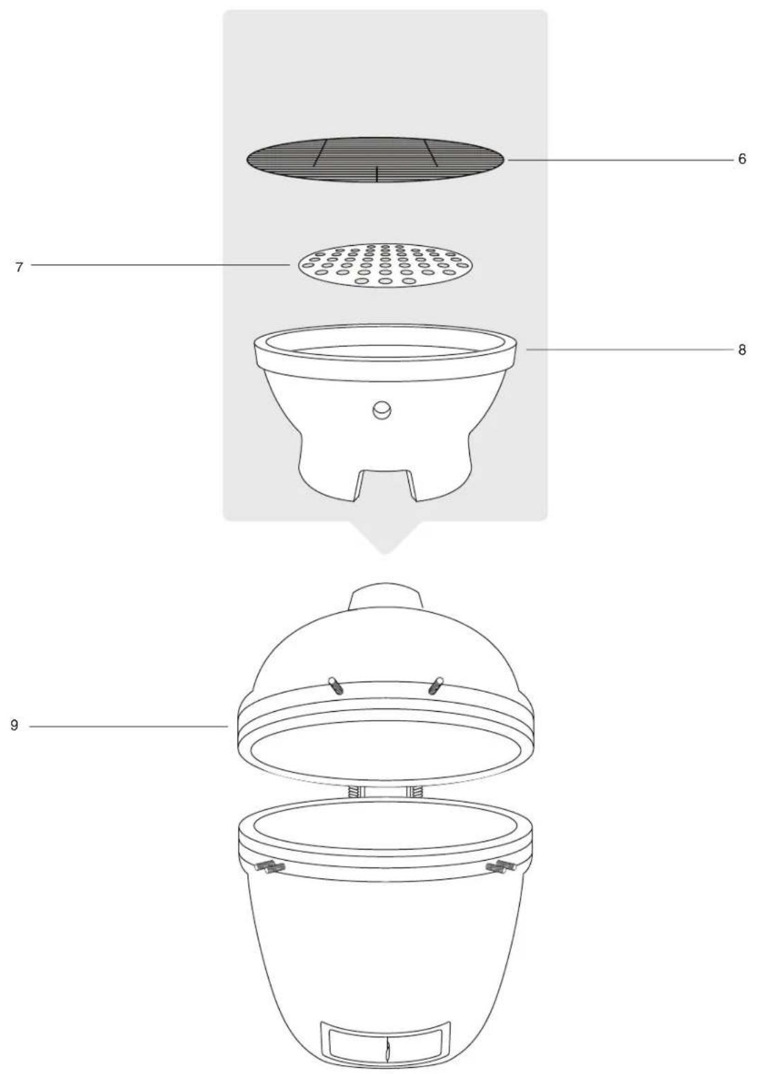 Patton Kamado 16” Table Chef - MONTAGE - 3