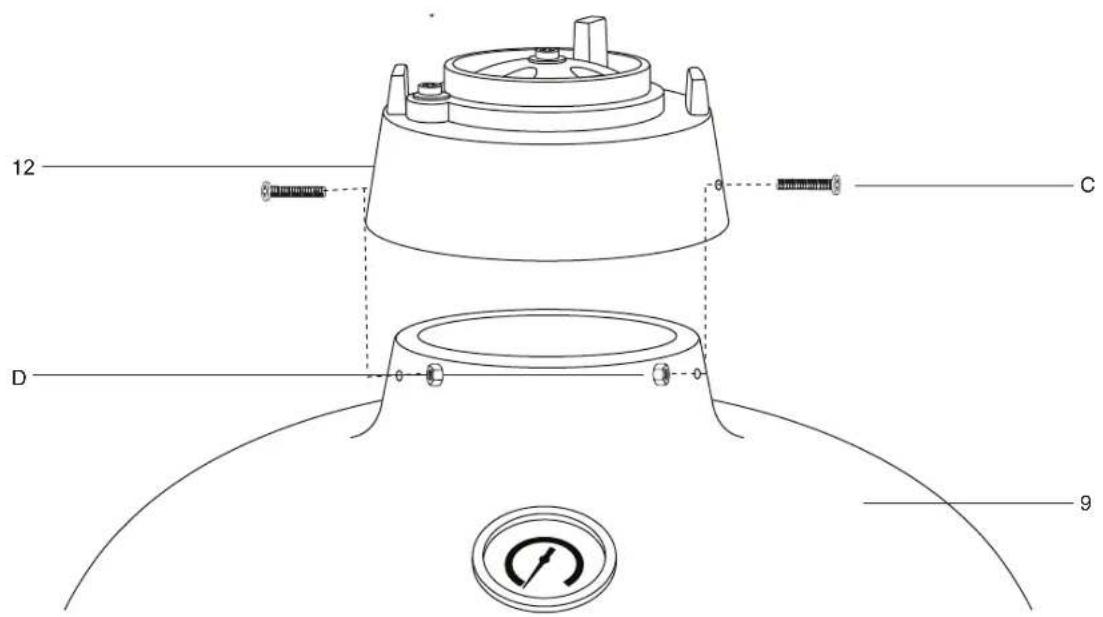 Patton Kamado 16” Table Chef - MONTAGGIO - 5