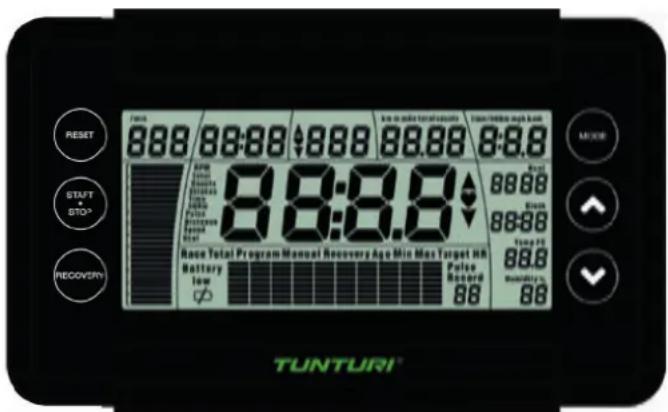 TUNTURI Cardio Fit R20 - Ohjauspaneeli (kuva F) - 1