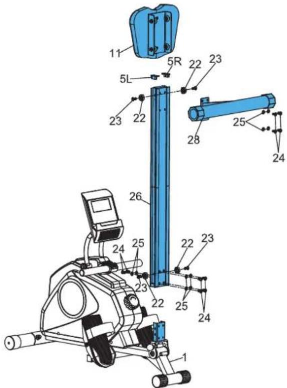 TUNTURI Cardio Fit R30 - Assemblage stap 3 - 1