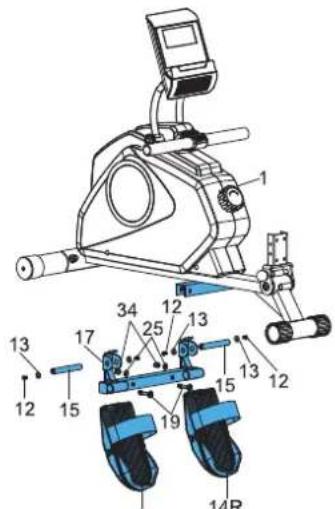 TUNTURI Cardio Fit R30 - Assembly step 2 - 1