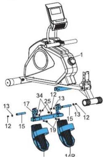 TUNTURI Cardio Fit R30 - Assemblage - Étape 2 - 1
