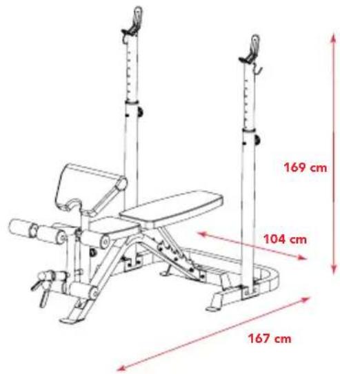 TUNTURI WB50 Mid Width Weight Bench - (Fig. W#1) - 1