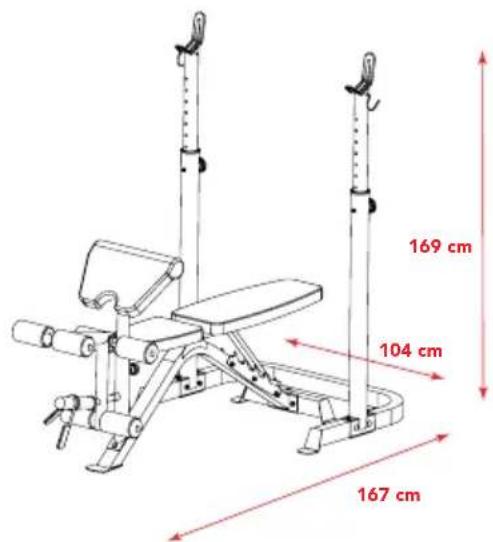 TUNTURI WB50 Mid Width Weight Bench - (Fig. W#1) - 1