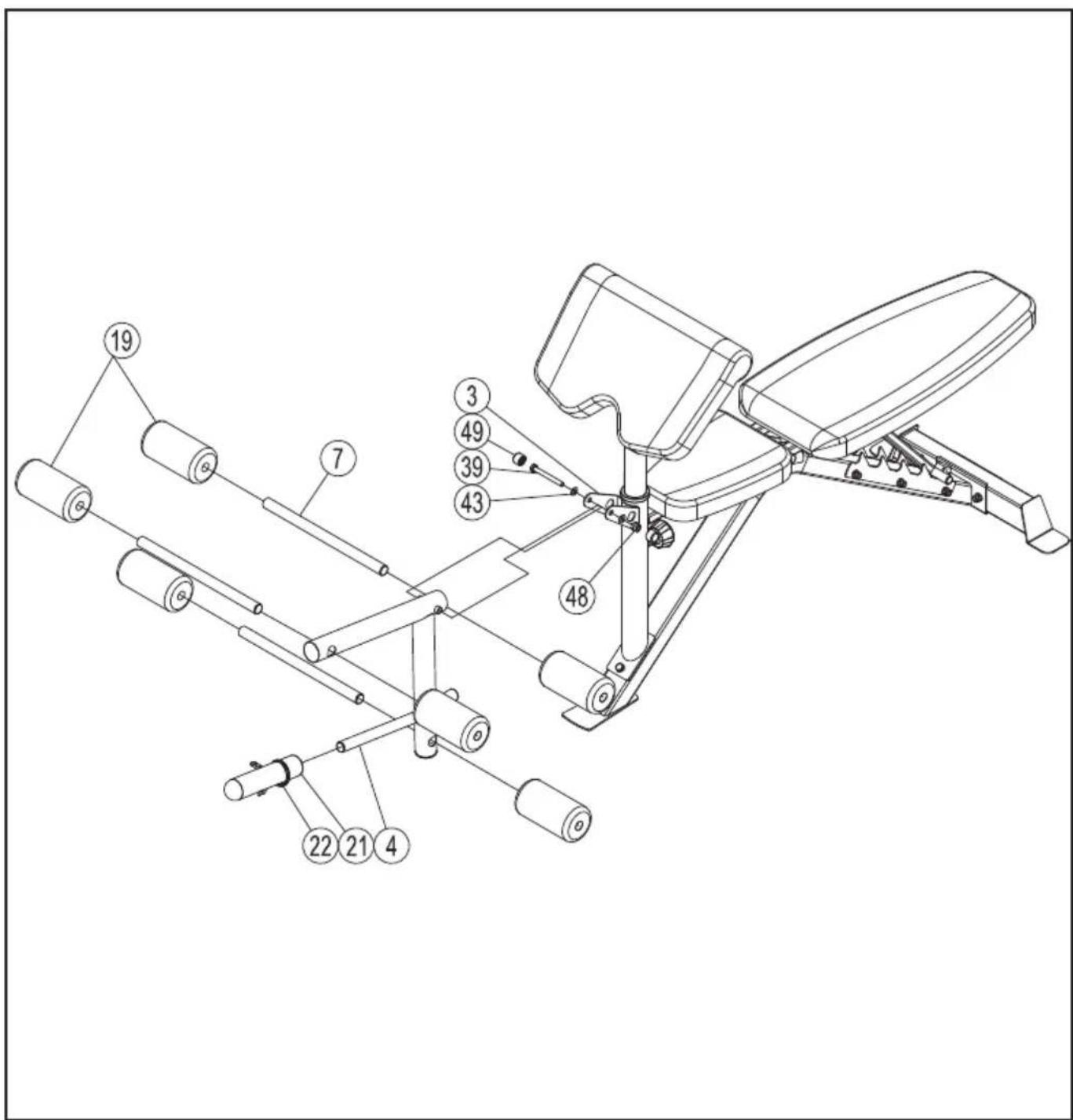 TUNTURI WB50 Mid Width Weight Bench - A #5 - 2