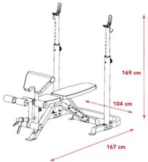 TUNTURI WB50 Mid Width Weight Bench - (Fig. W#1) - 1