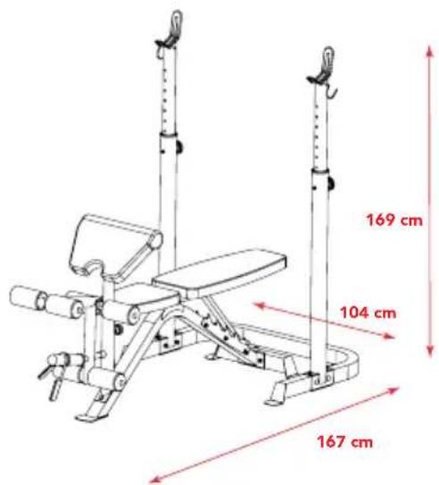 TUNTURI WB50 Mid Width Weight Bench - (Fig. W#1) - 1