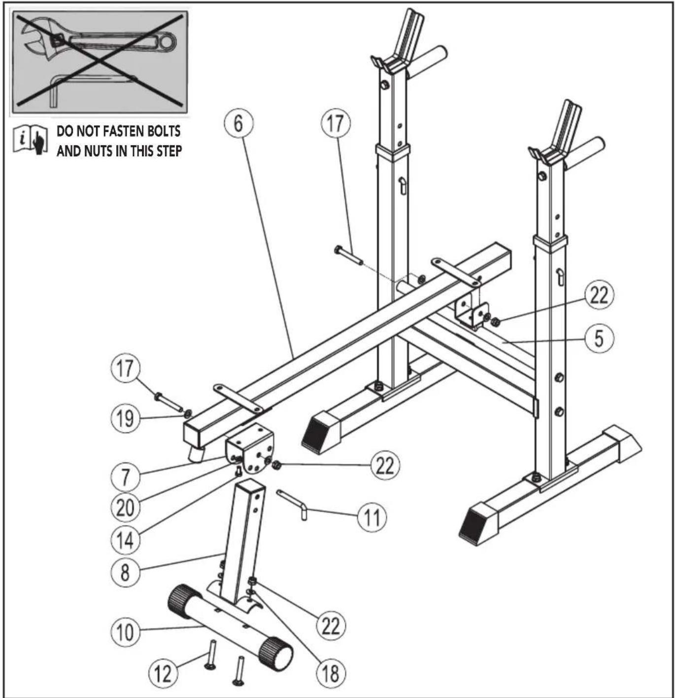 TUNTURI WB20 Basic Weight Bench - A #2 - 1
